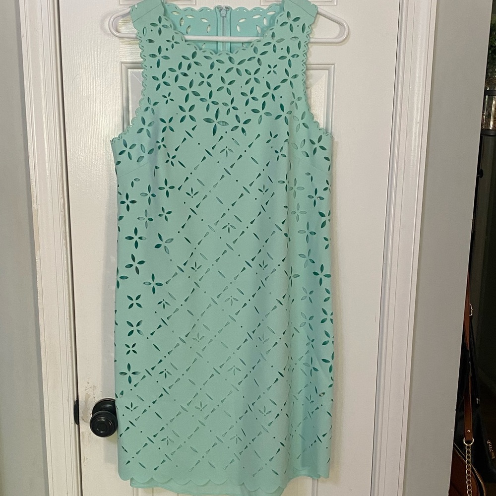 Mint green j crew dress